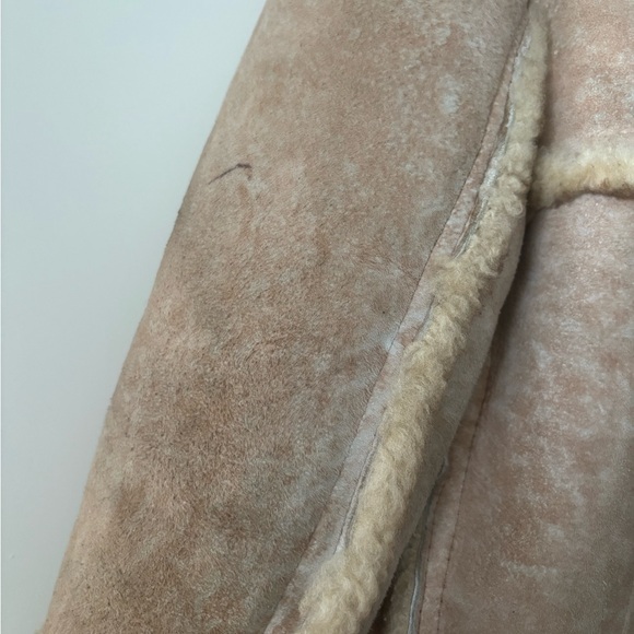 Women's Tan genuine leather Shearling Coat in size small - Picture 8 of 8